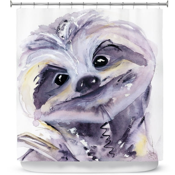 Shower Curtains 70" x 84" from DiaNoche Designs by Dawn Derman - Sammy Sloth
