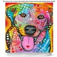 thumbnail image 1 of Shower Curtains 70" x 84" from DiaNoche Designs by Dean Russo - Loving Joy Labrador Retriever Dog, 1 of 1