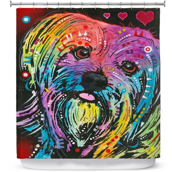 Shower Curtains 70" x 84" from DiaNoche Designs by Dean Russo - Maltese Dog 10