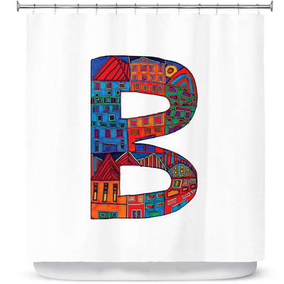 Shower Curtains 70" x 84" from DiaNoche Designs by Dora Ficher - Alphabet Letter B