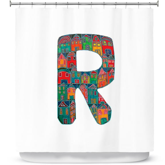 Shower Curtains 70" x 84" from DiaNoche Designs by Dora Ficher - Alphabet Letter R