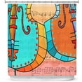 thumbnail image 1 of Shower Curtains 70" x 84" from DiaNoche Designs by Dora Ficher - Cellos Play, 1 of 1