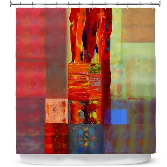 Shower Curtains 70" x 84" from DiaNoche Designs by Hooshang Khorasani - Color Storm Abstraction III