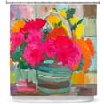 thumbnail image 1 of Shower Curtains 70" x 84" from DiaNoche Designs by Hooshang Khorasani - Pink Bouquet Flowers, 1 of 1