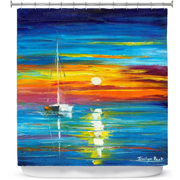 Shower Curtains 70" x 84" from DiaNoche Designs by Jessilyn Park - Lost at Sea