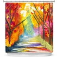 thumbnail image 1 of Shower Curtains 70" x 84" from DiaNoche Designs by Jessilyn Park - The Road Less Traveled, 1 of 1
