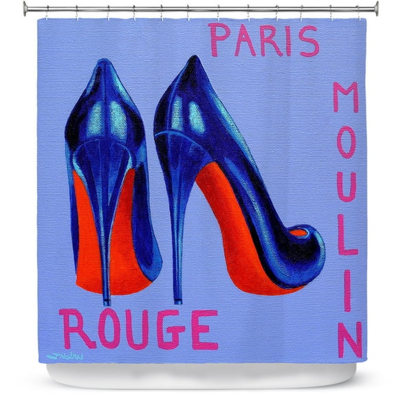 Shower Curtains 70" x 84" from DiaNoche Designs by John Nolan - Paris Burlesque Shoe