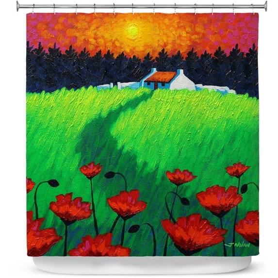 Shower Curtains 70" x 84" from DiaNoche Designs by John Nolan - Poppy Sunset