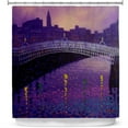 thumbnail image 1 of Shower Curtains 70" x 84" from DiaNoche Designs by John Nolan - Purple Mist Ha Penny Bridge, 1 of 1