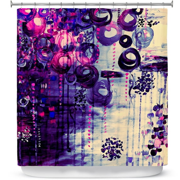 Shower Curtains 70" x 84" from DiaNoche Designs by Julia Di Sano - Atomic Purple Dreams