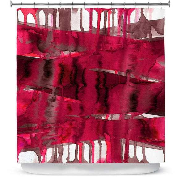 Shower Curtains 70" x 84" from DiaNoche Designs by Julia Di Sano - Balancing Act Hot Pink