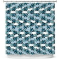 thumbnail image 1 of Shower Curtains 70" x 84" from DiaNoche Designs by Julia Di Sano - Chevron Roses 3, 1 of 1