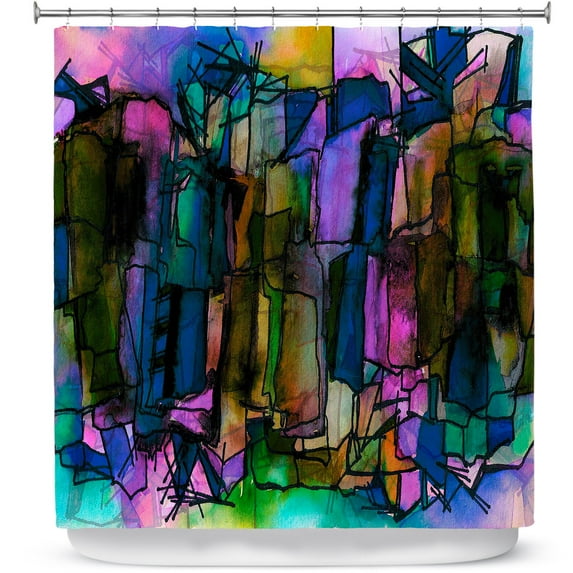 Shower Curtains 70" x 84" from DiaNoche Designs by Julia Di Sano - Facets of The Self 2