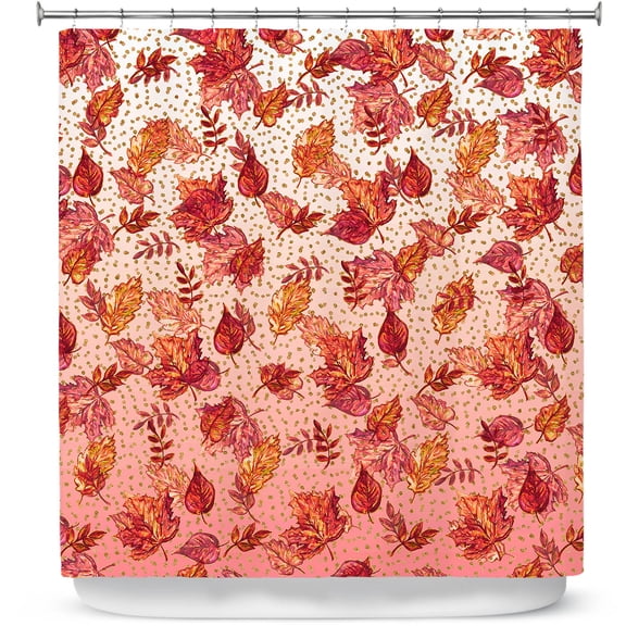 Shower Curtains 70" x 84" from DiaNoche Designs by Julia Di Sano - Ombre Autumn Pink red