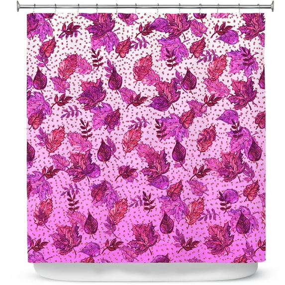 Shower Curtains 70" x 84" from DiaNoche Designs by Julia Di Sano - Ombre Autumn Purple Pink