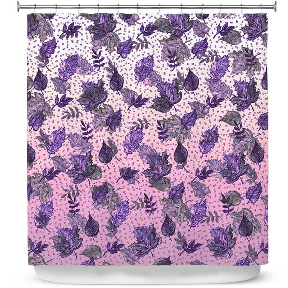 Shower Curtains 70" x 84" from DiaNoche Designs by Julia Di Sano - Ombre Autumn Violet Purple