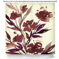 thumbnail image 1 of Shower Curtains 70" x 84" from DiaNoche Designs by Julia Di Sano - Pocketful Posies Brown, 1 of 1