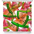 thumbnail image 1 of Shower Curtains 70" x 84" from DiaNoche Designs by Julia Di Sano - Watermelon Picnic Orange, 1 of 1