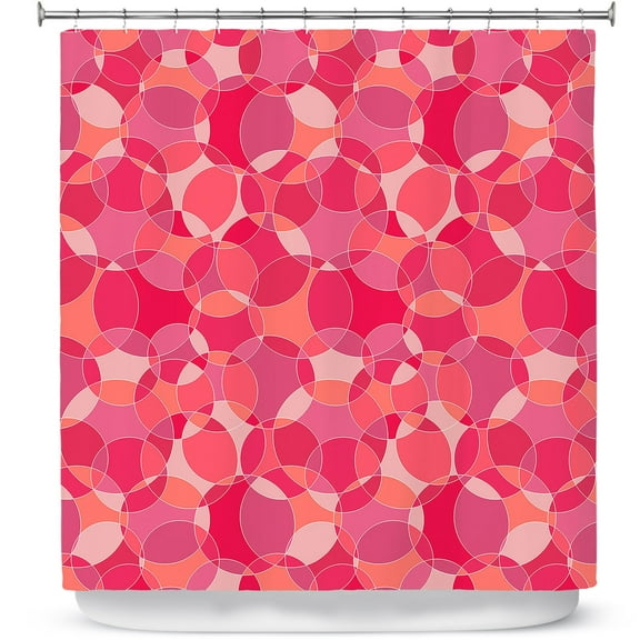 Shower Curtains 70" x 84" from DiaNoche Designs by Julia Grifol - Bubbles Pinks