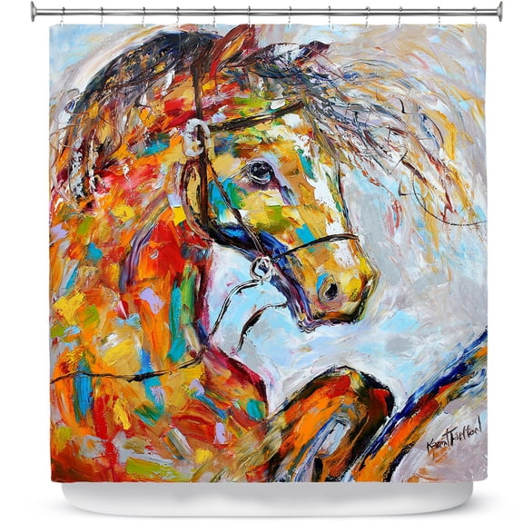 Shower Curtains 70" x 84" from DiaNoche Designs by Karen Tarlton - Horse Portrait I