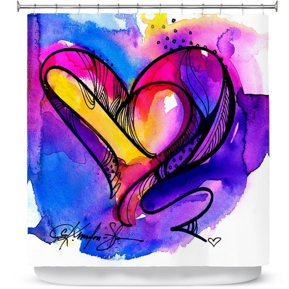 Shower Curtains 70" x 84" from DiaNoche Designs by Kathy Stanion - Heart Dance