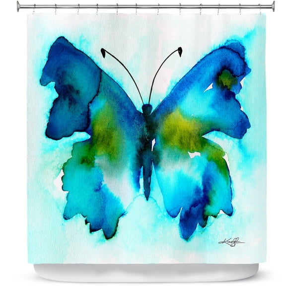 Shower Curtains 70" x 84" from DiaNoche Designs by Kathy Stanion - Watercolor Butterfly 34