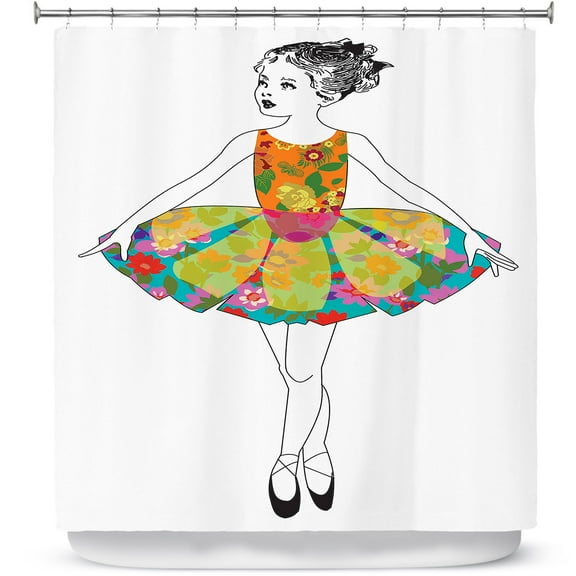 Shower Curtains 70" x 84" from DiaNoche Designs by Marci Cheary - Ballerina 3