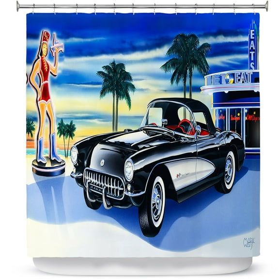 Shower Curtains 70" x 84" from DiaNoche Designs by Mark Watts - Some Fries With That Shake