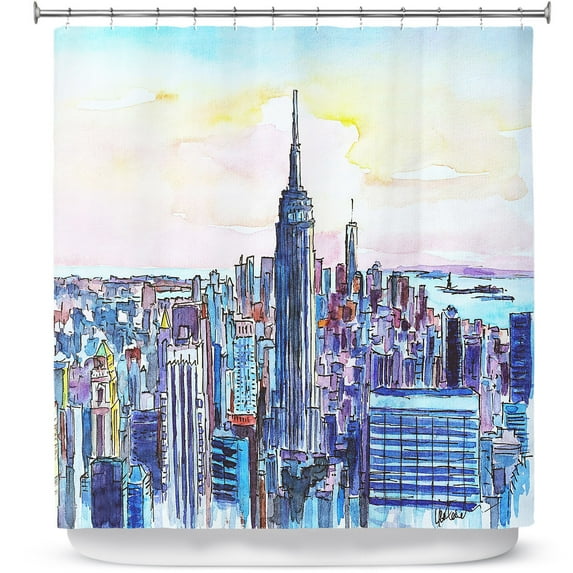 Shower Curtains 70" x 84" from DiaNoche Designs by Markus Bleichner - NYC Manhattan Skyline