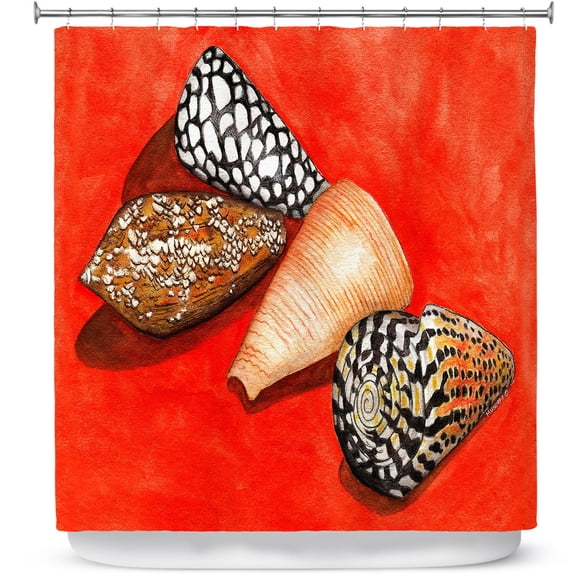 Shower Curtains 70" x 84" from DiaNoche Designs by Marley Ungaro - Cone Shells