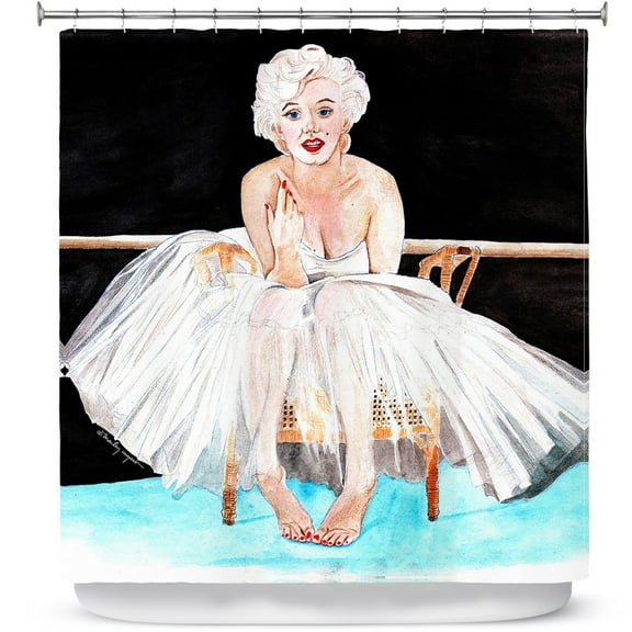 Shower Curtains 70" x 84" from DiaNoche Designs by Marley Ungaro - Marilyn Ballerina