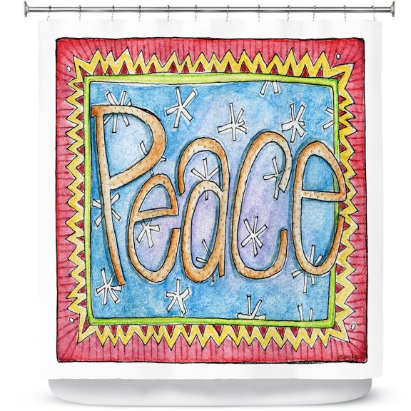 Shower Curtains 70" x 84" from DiaNoche Designs by Marley Ungaro - Peace