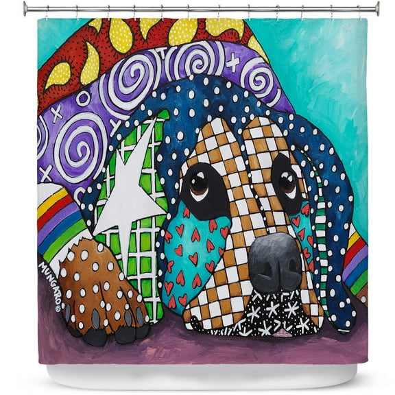Shower Curtains 70" x 84" from DiaNoche Designs by Marley Ungaro - Sad Rottie