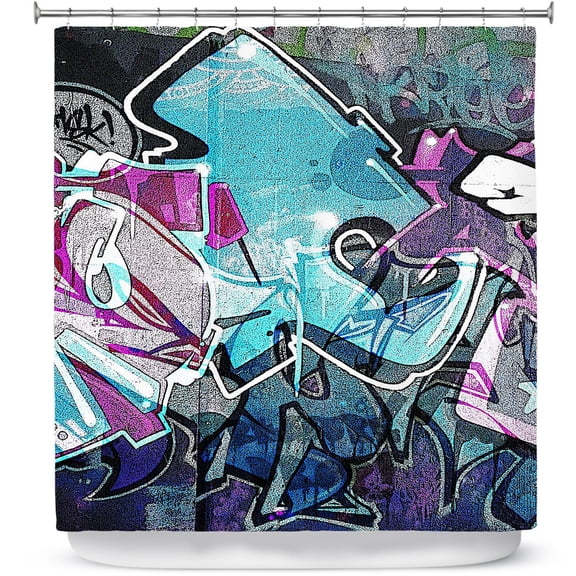 Shower Curtains 70" x 84" from DiaNoche Designs by Martin Taylor - Graffiti 12