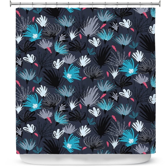 Shower Curtains 70" x 84" from DiaNoche Designs by Metka Hiti - Brushed Flowers