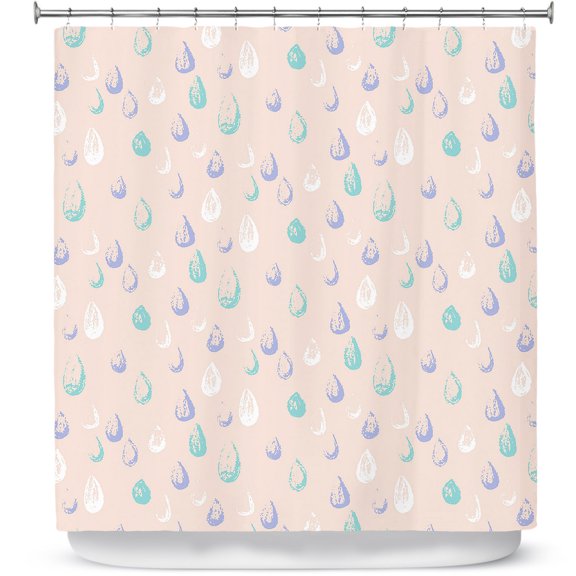 Shower Curtains 70" x 84" from DiaNoche Designs by Metka Hiti - Weather Report Raindrops
