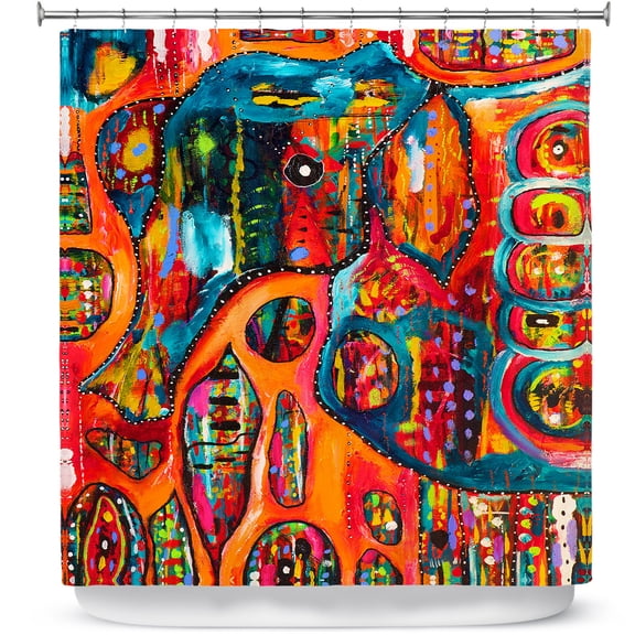 Shower Curtains 70" x 84" from DiaNoche Designs by Michele Fauss - Abstract Elephant