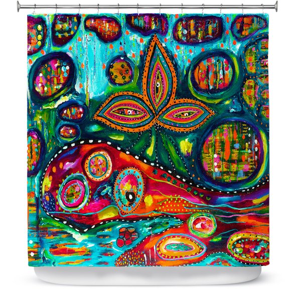 Shower Curtains 70" x 84" from DiaNoche Designs by Michele Fauss - Whale Wonderland