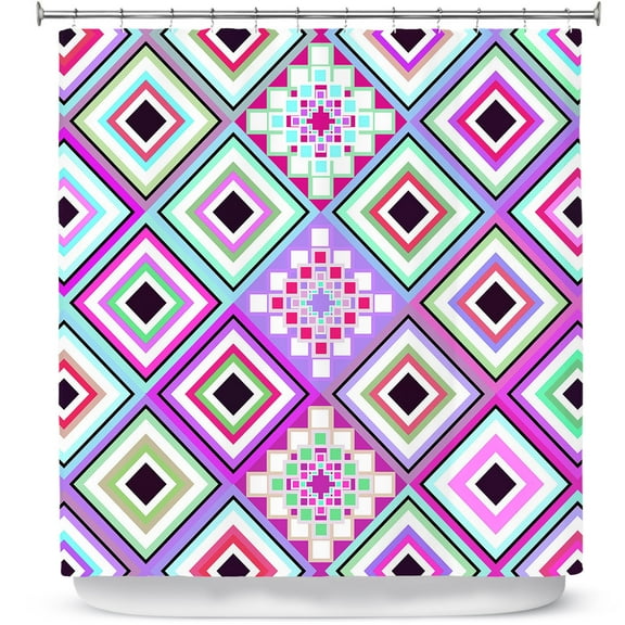 Shower Curtains 70" x 84" from DiaNoche Designs by Organic Saturation - Pastel Native Inspired