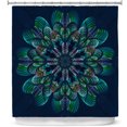 thumbnail image 1 of Shower Curtains 70" x 84" from DiaNoche Designs by Pam Amos - Quilted Flower Ocean Blue, 1 of 1