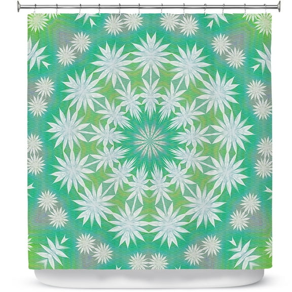 Shower Curtains 70" x 84" from DiaNoche Designs by Pam Amos - White Flowers Spin