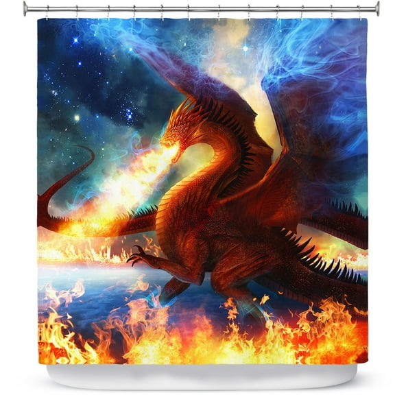 Shower Curtains 70" x 84" from DiaNoche Designs by Philip Straub - Lord of the Celestial Dragons