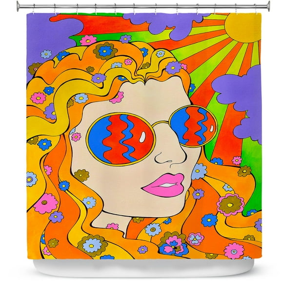 Shower Curtains 70" x 84" from DiaNoche Designs by Rachel Brown - Sunshine Daydream 2