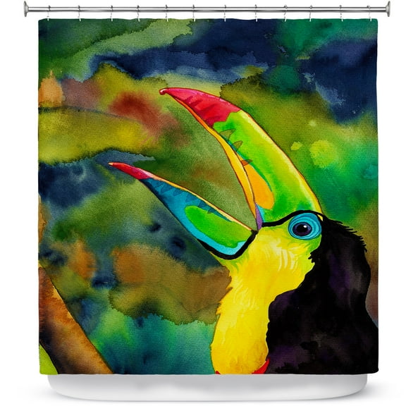 Shower Curtains 70" x 84" from DiaNoche Designs by Rachel Brown - Toucan