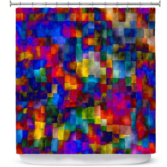 Shower Curtains 70" x 84" from DiaNoche Designs by Ruth Palmer - Cloudy Cubes
