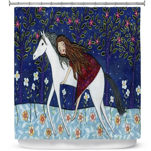 Shower Curtains 70" x 84" from DiaNoche Designs by Sascalia - Horse Dreamer