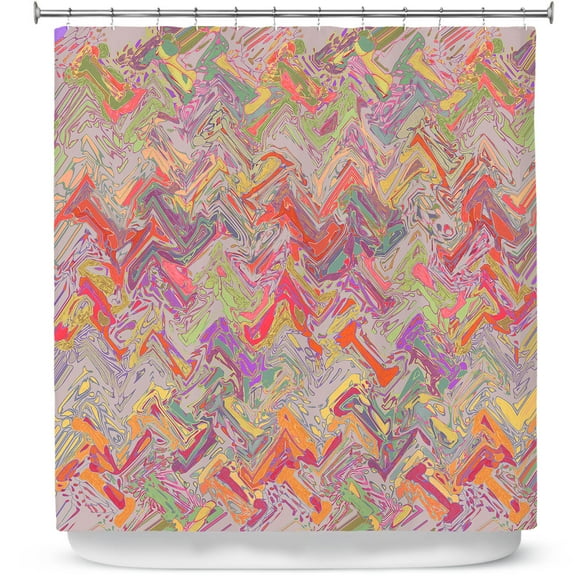 Shower Curtains 70" x 84" from DiaNoche Designs by Susie Kunzelman - Living Coral