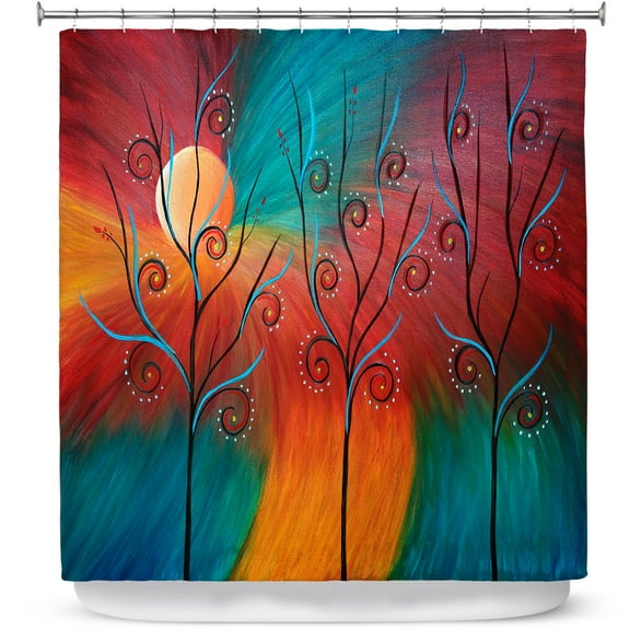 Shower Curtains 70" x 84" from DiaNoche Designs by Tara Viswanathan - Peacock Inspiration II