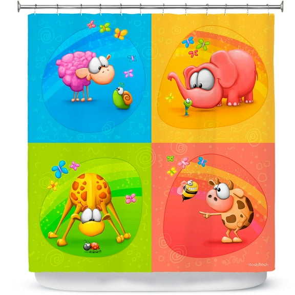 Shower Curtains 70" x 84" from DiaNoche Designs by Tooshtoosh - Meet the Little Ones