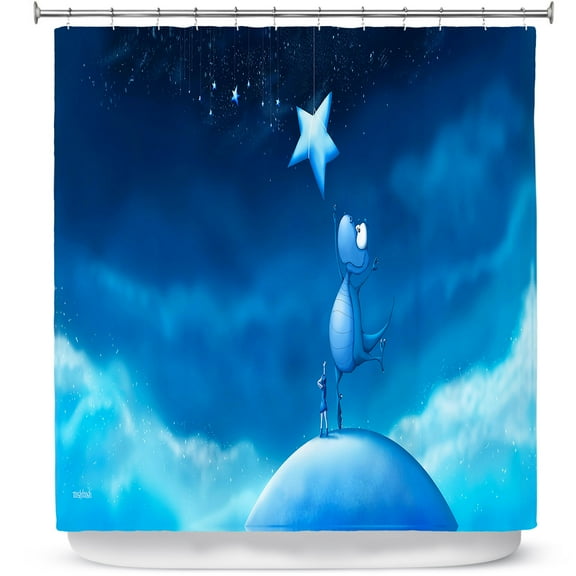 Shower Curtains 70" x 84" from DiaNoche Designs by Tooshtoosh - Reach for a Star